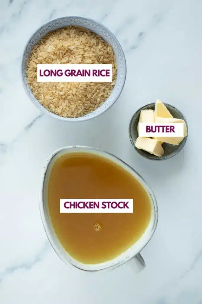 ingredients to cook rice in chicken broth