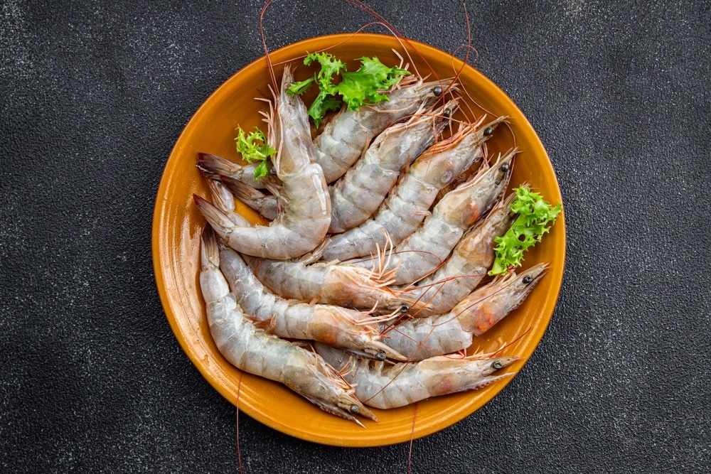 Fresh Shrimp Raw Prawn Gambas Seafood Meal Food Snack On