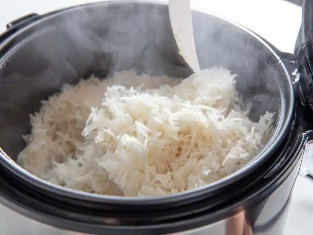 rice cooked in rice cooker