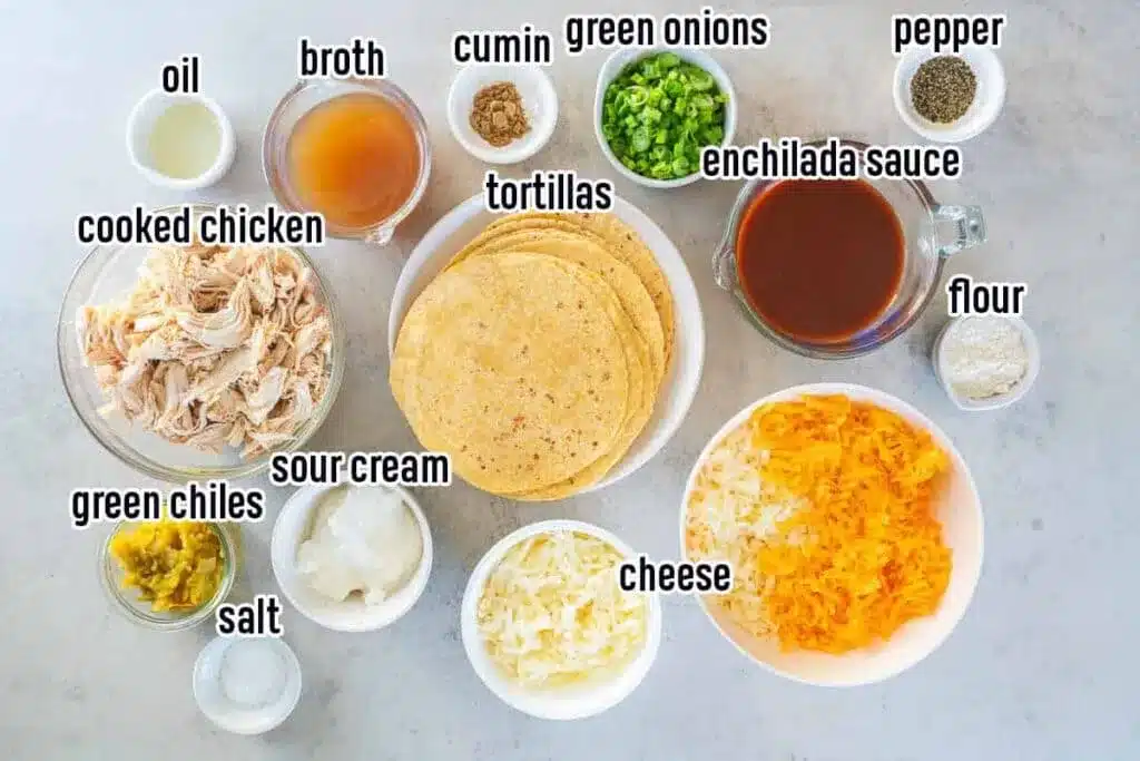 slow cooker chicken enchiladas ingredients