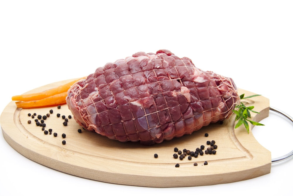 Deer Roast Raw With Pepper Grains