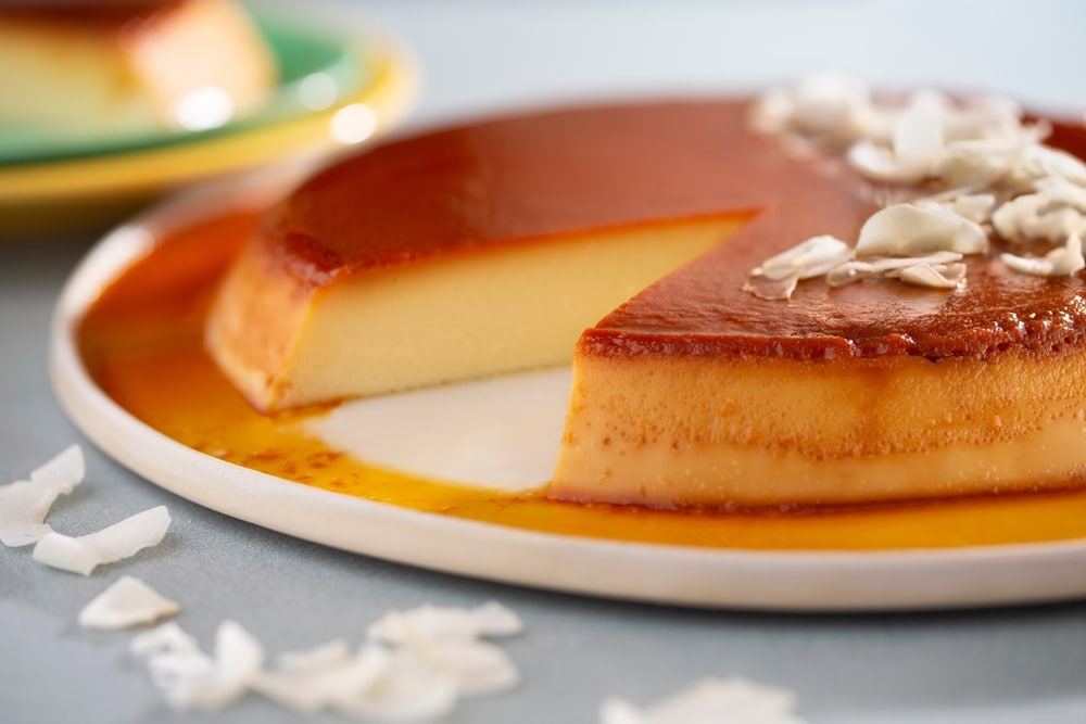 Decadent Tropical Fruit Spanish Coconut Flan