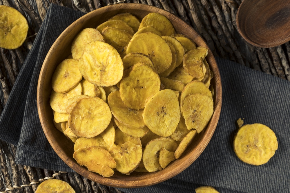 Healthy Homemade Plantain Chips With Sea Salt