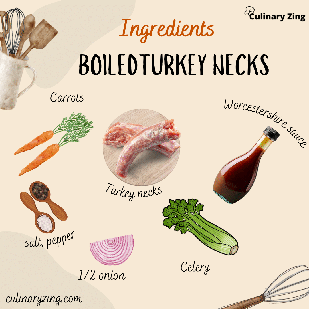 Ingredients boiled turkey necks